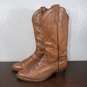 Dan Post Brown Western Buttery Soft Grain Calf Leather Mens Boots 8D Style 111R